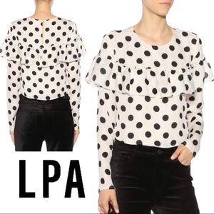 LPA REVOLVE Silk Polka Dot Blouse